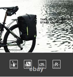 25L Waterproof Bike Bag MTB Road Bike Bicycle Rear Rack Pannier Shoulder Bag