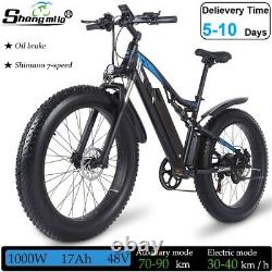 26 Electric Bike 1000 W Mountain Bike E bike Fat Tire Bicycle Oil Brake E-bikes