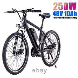 26 Folding Electric Bike 250W City E-Bike Mountain Bike 15Ah Fat Tire Bicycle