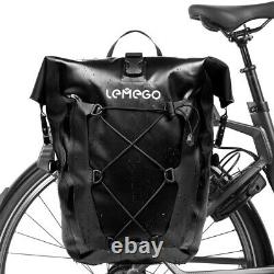 27L Bike Bicycle Seat Rear Bag Waterproof Pannier Rack Pack Shoulder Pouchs UK
