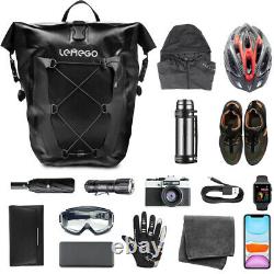 27L Bike Bicycle Seat Rear Bag Waterproof Pannier Rack Pack Shoulder Pouchs UK