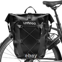 27L Waterproof Bike Rear Rack Bag Bicycle Pannier Bag Shoulder Bag Cycling UK
