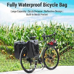 2pcs Large Capacity Bike Panniers Waterproof Bike Rear Rack Bag for Cycling J4U1
