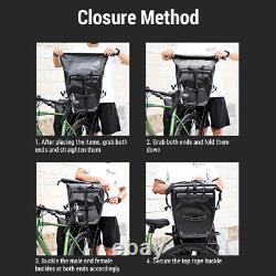 2pcs Large Capacity Bike Panniers Waterproof Bike Rear Rack Bag for Cycling J4U1