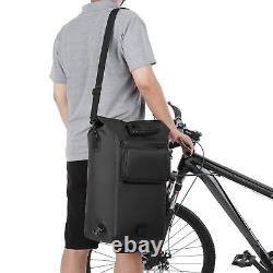 3-in-1 Waterproof Bike Pannier Rear Rack Bag Shoulder Bag H6S9