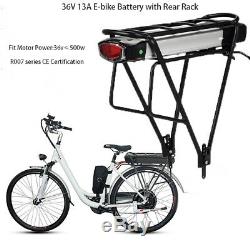 36V 13A Li-ion Electric E-Bike Battery With Rear Rack Kit Lockable -R007 Series