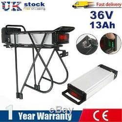 36V 13Ah Li-ion Electric E-Bike Bicycle Battery Pack With Rear Rack Kit Lockable