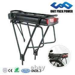 36V 13Ah Rear Rack Ebike Bike Lithium Pack for 200W-500W Motor with Taillight