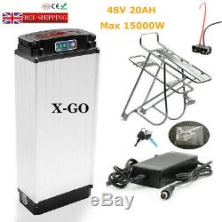 48V 20Ah 1000W 1500W Rear Rack Carrier Battery Lithium Electric Bicycle Bike lot