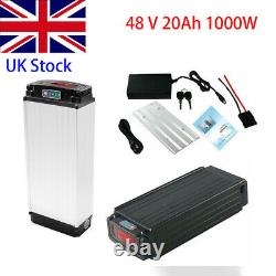 48V 20Ah 1000W Rear Rack Li-oin Battery for E-bike Electric Bicycle 3A Charger
