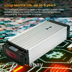 48V 20Ah 1500W Rear Rack Carrier Lithium E-bike Battery Pack 50A BMS With Charger