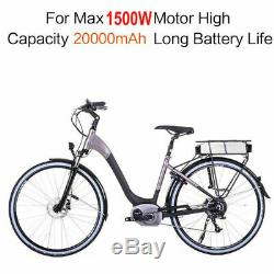 48V 20Ah LED Rear Rack Carrier Li-ion Lithium Battery Electric Bike 1000W 1500W