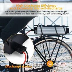 48V 20Ah Rear Rack Li-ion Battery LED Tail for 1000W 1500W Electric Bike Bicycle