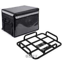 62L Commercial Thermal Insulated Bag Food Delivery Bag + Bike Rear Rack Package