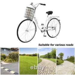 Adult 26 Commuter Bike Cruiser Bicycle Single Speed with Front Basket Rear Rack