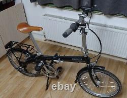 Bickerton Junction 1707 Country Folding Bicycle with rear rack & leather saddle