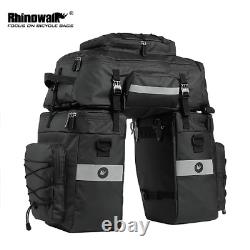 Bicycle Carrier Bag Rear Rack Luggage Pannier 3 In 1 Cycling Side Back Seat Bags