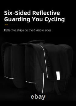 Bicycle Rear Seat Rack Bag Pannier Waterproof Travel Large Capacity Bike Bag 30L