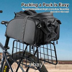 Bike Rack Rear Cargo Luggage Carrier Trunk Adjustable Bicycle Basket Alloy Shelf