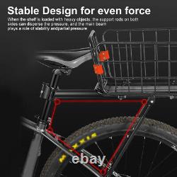 Bike Rack Rear Cargo Luggage Carrier Trunk Adjustable Bicycle Basket Alloy Shelf