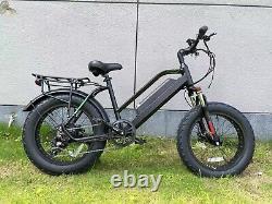 Black Electrical Bike Bicycle Ebike 20'' Fat Tyre Rear Rack 350W 36V13AH