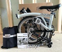 Brompton Folding Bike M6r (2019) Papyrus White /black +rack +bag +rare & Mint
