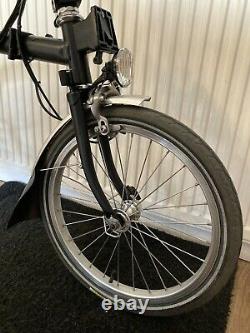 Brompton P6L folding bike with dynamo lights And Rear Pannier Rack