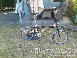 Brompton S3L folding bike. 3 speed in black. Excellent condition