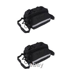 Cycling Bike Rear Tail Seat Trunk Bag Pannier Pouch Rack Shoulder Travel (Black)