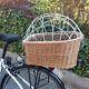 Dog Bike Wicker Basket Rear Mounted Luggage Rack Bicycle Carrier Up To 15kg Uk