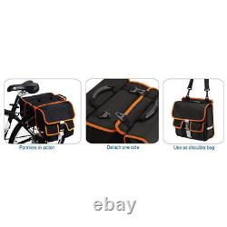 Double Bicycle Cycling Pannier Bag Rear Bike Rack Carrier Water Ressitant 30L