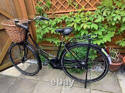 Dutch Black Bike Strumley Archer 3-Speed inc Basket, Wheel Stand, Sprung Carrier