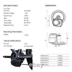 E-Bike Tongsheng TSDZ1 48V 500W 36V 250W Mid Drive Motor Conversion Kits 21Ah