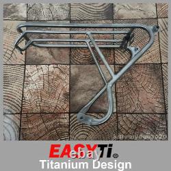 EasyTi/Titanium Rear Rack for Rear Triangle fork 135mm disc brake Brompton Bike