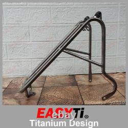 EasyTi/Titanium Rear Rack for Rear Triangle fork 135mm disc brake Brompton Bike