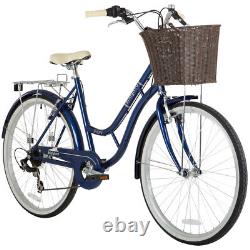 Ladies Heritage Bike Priory Classic Lifestyle 26 Wheel 16 Frame & Basket Blue