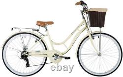 Ladies Heritage Bike Priory Classic Lifestyle 26 Wheel 19 Frame & Basket Cream
