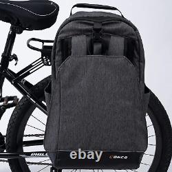Lohca Bike Bag 40L Bicycle Pannier Bag Waterproof Detachable Backpack Rear Rack