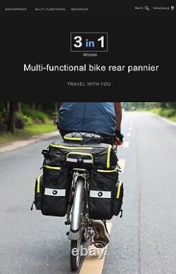 Mountain Road Bicycle Bike 3 in 1 Trunk Bags Double Side Rear Rack Seat Pannier