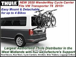 New 2020 Thule Wanderway Rear Mounted Cycle Carrier For Vw Transporter T6 2015