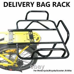 New Metal Food Delivery Bag Rack For Motorcycle Scooter Electric Bike Bicycle