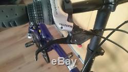 Purple Birdy german folding bike riese&mueller with rear rack