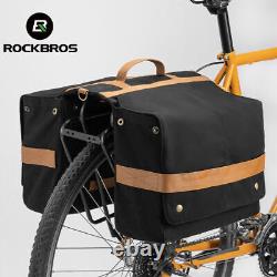 ROCKBROS 27L Large Capacity Retro Bicycle Back Seat Bag MTB Road Bike Pannier