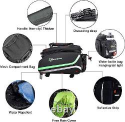ROCKBROS Bike Rear Rack Pannier Bag Waterproof Bike Rear Seat Bag with Shoulder