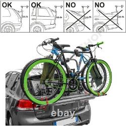 Rear Mounted 3 Bikes Bike Carrier Rack Cycle Trunk LOGIC 3 Without Straps