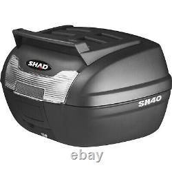 Shad SH40 Cargo Top Case 40L Scooter Bike Rigid Plastic Topcase With Upper Rack