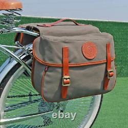 TOURBON Bicycle Double Pannier Rear Rack Bag Riding Storage Twins Pouch Gray UK