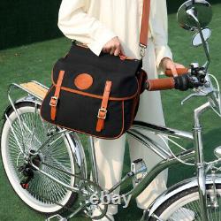 TOURBON Bicycle Double Panniers Bike Rear Rack Shoulder Bag Waterproof Canvas