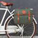 Tourbon Bike Double Panniers Rear Trunk Bag Waterproof Canvas In Green For Gift