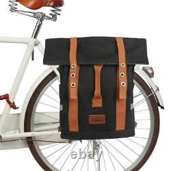 TOURBON Bike Rear Rack Pannier Laptop City Commuter Backpack Cycling Seat Pack